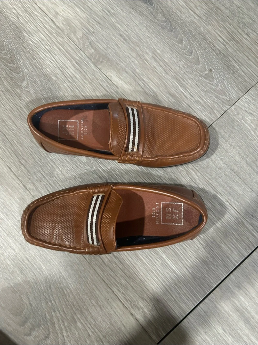 Brown Leather Slip-On Loafers for Men